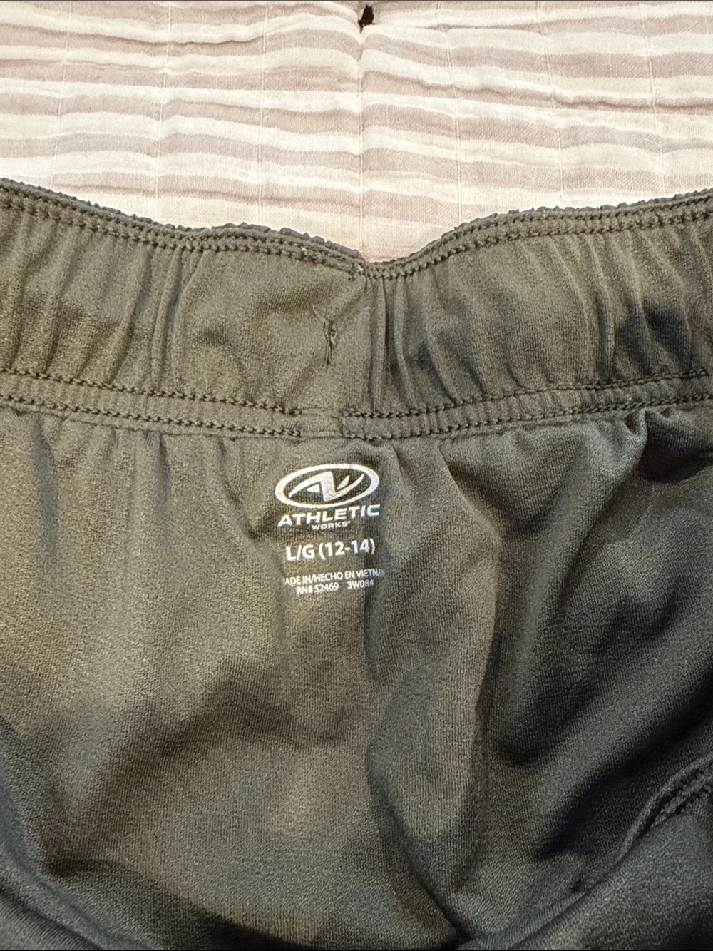 Athletic Works Women's Elastic Waist Athletic Shorts - Olive